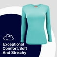 thumbnail image 3 of Natural Uniforms Under Scrub Tee Crew Neck Long Sleeve T-Shirt Underscrub Tee (Hunter Green, X-Large), 3 of 7