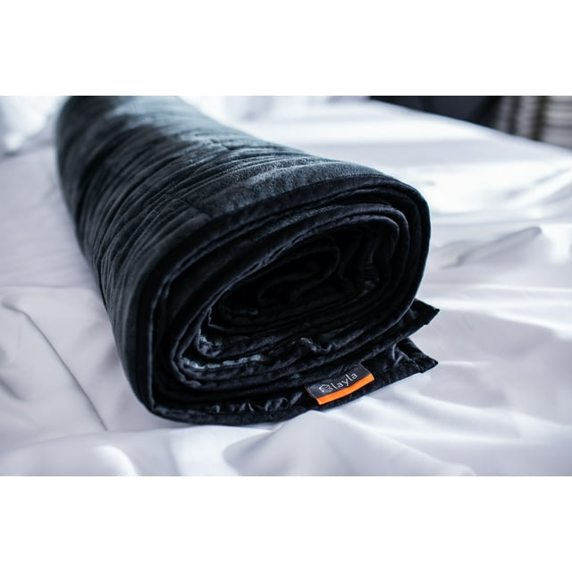 Layla Heavy Cotton Weighted Blanket Fleecy Top Layer Even Weight