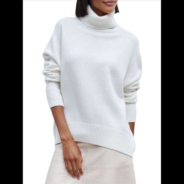 Suéter de Punto Grueso para Mujer, Jersey de Larga Cálido de Invierno, Top Informal. Talla Única