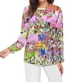 thumbnail image 3 of Adventure Time Women's Pajama Top 3D Digital Print Sleepwear Trendy Crewneck Pullovers Long Sleeve Shirts XS, 3 of 8