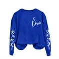 thumbnail image 4 of Valentine's Day Casual Womens Sweatshirts Crewneck Long Sleeve Tops Oversized Pullover Sweatshirt for Women, 4 of 4