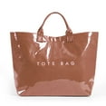 thumbnail image 1 of Bolsa Lushandy de PVC para mujer con estampado de letras, asa superior transparente, 1 of 8
