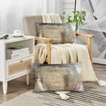 thumbnail image 4 of LALILO Beige and Grey Pillow Covers 12X20, Brown Art Throw Pillow Covers for Couch Sofa Bedroom 2Pcs, 4 of 5