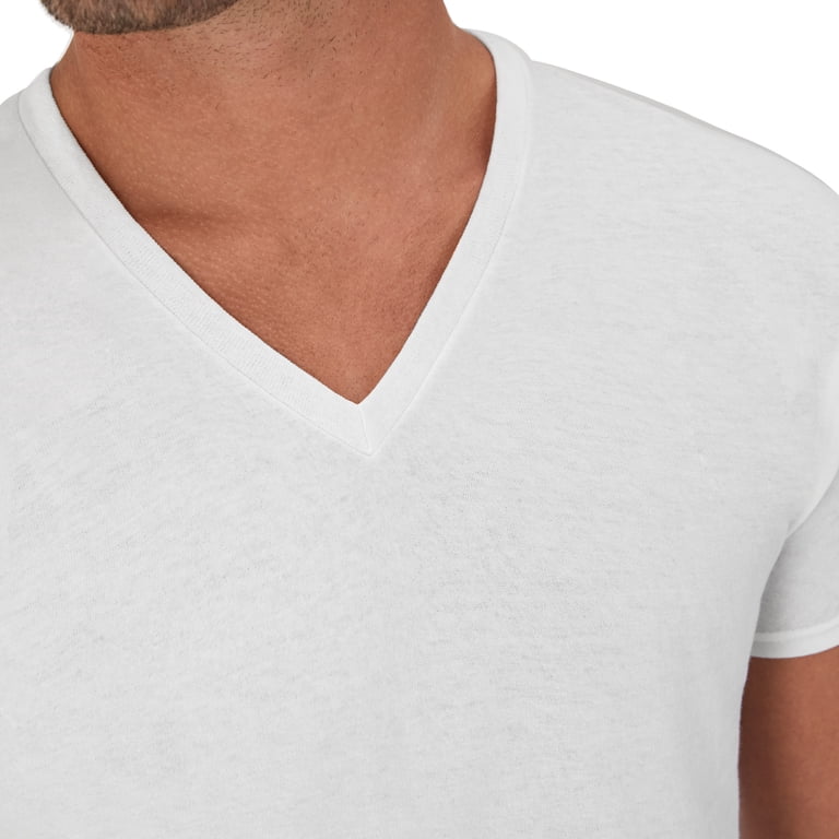 Hanes Men's White V-Neck Undershirt 6-Pack photo 5