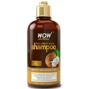 WOW Coconut Milk Shampoo, Slow Down Hair Loss, Grey Hair, Stimulate Growth For Thick, Glossy Hair, Paraben, Sulfate, Salt, Silicone Free, All Hair Types, Adults and Children, 500 mL