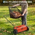 thumbnail image 6 of 26 Inch Push Lawn Sweeper, 7 Cu. ft Grass Cutter, 4 High-Speed Spinning Brushes, Durable Steel Construction, Walk-Behind Leaf & Grass Collector for Yard Cleanup,Orange, 6 of 6