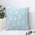 thumbnail image 4 of Yiaed Rabbit And Bird Print Pillow Covers Super Soft Decorative Square Throw Pillow Covers Case Cushion Covers for Sofa Couch Bedroom Car Decor（No pillow core）-12"x12", 4 of 7