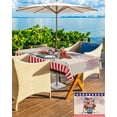 thumbnail image 5 of Boanket Outdoor Tablecloth with Umbrella Hole for Patio/Picnic/Party/Camping, 4th of July Waterproof Table Cloth Rectangle Table Cover Washable, Independence Day Floral Fireworks Rustic (60"x 84"), 5 of 7