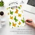 thumbnail image 4 of Acrylic Writing Board Gold 12.5*9 Inch Clipboards Transparent Acrylic Material Suitable For Office Classroom Teachers Fashion Bloggers Stationery Enthusiasts Yellow and Green Butterflies, 4 of 9