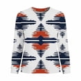 thumbnail image 2 of TaTaai Women's Fashion Retro Western Print Round Neck Regular Shoulder Long Sleeve Sweatshirt Ladies Casual Loose Soft Top for Daily Streetwear Office Spring Winter Wear Gift, 2 of 4