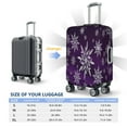 thumbnail image 6 of Balery Snowflake Gradient Purple Luggage Cover Protector, Scratch And Dirt Resistant, Fits 18-32 Inch Luggage - Small, 6 of 9