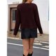 thumbnail image 5 of Suéteres de Punto para Mujer, Moda de Otoño, Larga, Botones, Chaqueta Informal de Moda, Ropa de Invierno Vino Tinto Oscuro M, 5 of 8