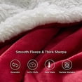 thumbnail image 5 of GentleSoft Sherpa Fleece Throw Blanket for Couch - Thick and Warm Throw for Girls and Women, Soft Fuzzy Plush Christmas Blanket for Winter, Red, 50x60 Inches, 5 of 7