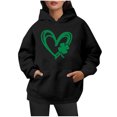 thumbnail image 2 of Tnhcen Women's St. Patrick's Day Four - Leaf Clover Print Casual Fashion Hoodie Long Sleeve Pullover Sweatshirt for Women, Saint Patrick's Festival Outfit, S - 2XL Women's Sweatshirt, 2 of 7
