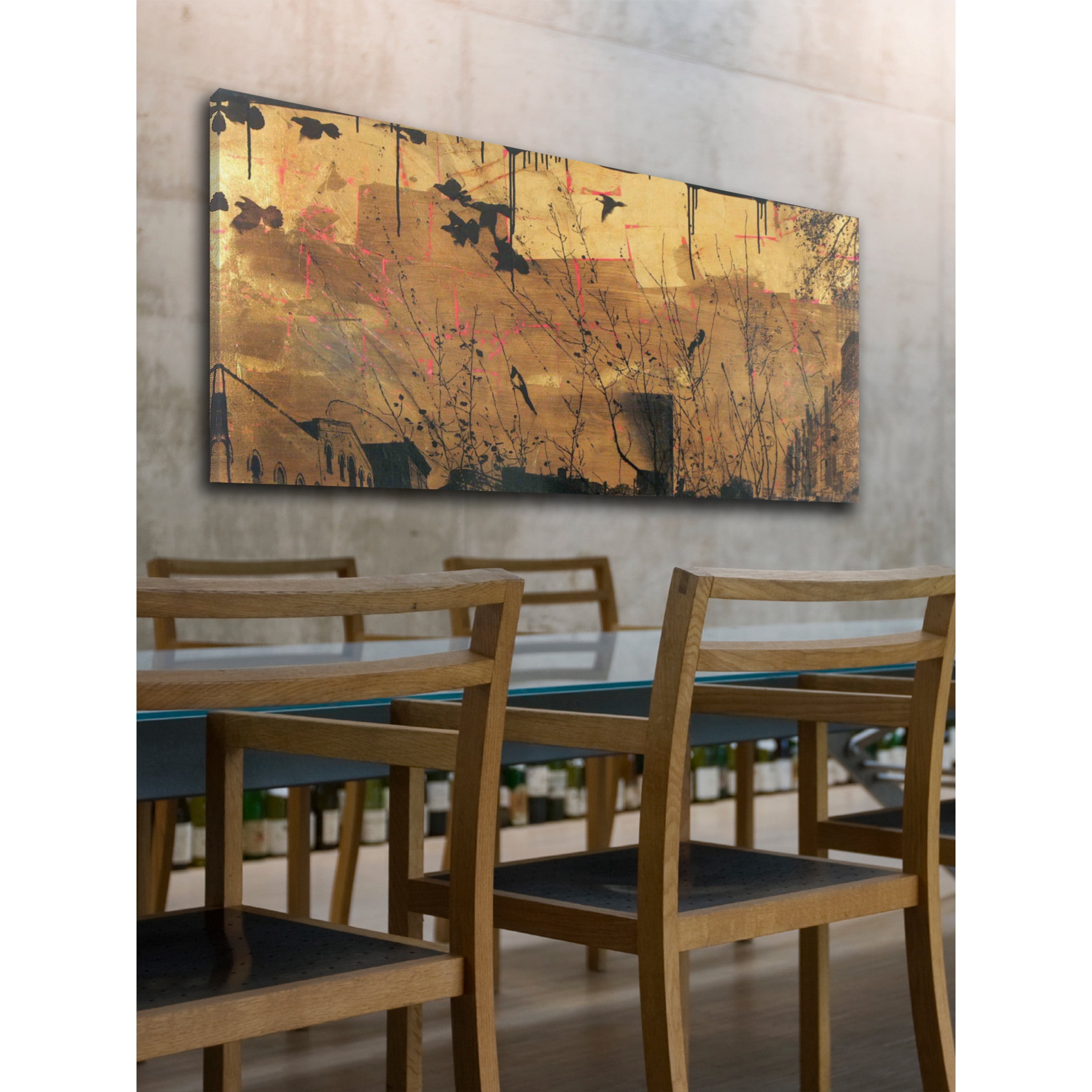 Marmont Hill Inc Handmade Taking the Auspice Fine Hand-stretched Gallery Canvas Art (USA) Small