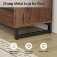 thumbnail image 6 of WAMPAT 1-Piece Modern 72" Tall Bookcases, Wood Bookshelves with Metal Base, Adjustable Shelves, Storage Cabinet & Open Shelving,Library Shelf for Home Office & Living Room, 6 of 7