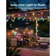 Govee Clear Bulb Outdoor String Lights, 96ft RGBWIC Dimmable Patio & Backyard Lights with 30 LED Bulbs