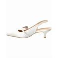 thumbnail image 2 of Stuart Weitzman Aura Mary Jane Satin Slingback Pump, 9.5, White, 2 of 5