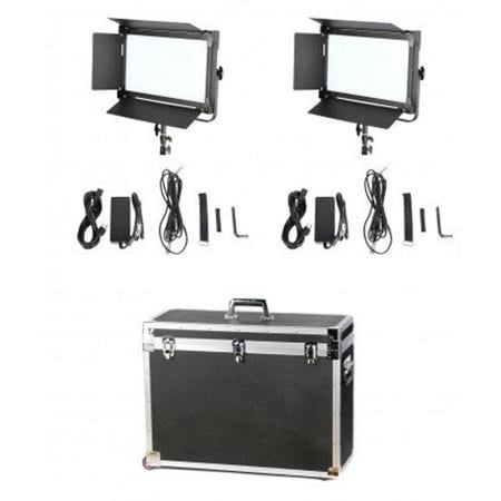 Came-TV 1380 Bi-Color LED 2-Light Kit  Includes 2x 4-Way Barndoor 2x Power Adapter 2x DMX Cable 2x AC Power Cord Case