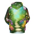 thumbnail image 3 of Enchanted Garden Path 3d Sweatshirts Hoodie Fashion Casual Personality Men's Women Street Hoodie Pullovers Long Sleeve Comfortable Top, 3 of 6