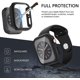 thumbnail image 4 of Case for Apple Watch Series 8 45mm & Series 7 45mm with Screen Protector, 2 Pack HD Ultra-Thin Full Coverage Hard PC Bumper Cover for iWatch 8 7 45mm Accessories, Black Titanium+Black Titanium, 4 of 5