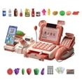thumbnail image 4 of Caja registradora para niños, juego de simulación, tienda de juguetes, supermercado, compras Rosa, 4 of 8
