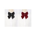 thumbnail image 4 of INSPIRE CHIC Women's Pre-Tied Bowknot Adjustable Neck Strap Cute Bowtie 2 Pcs Black+Wine Red One Size 2, 4 of 6