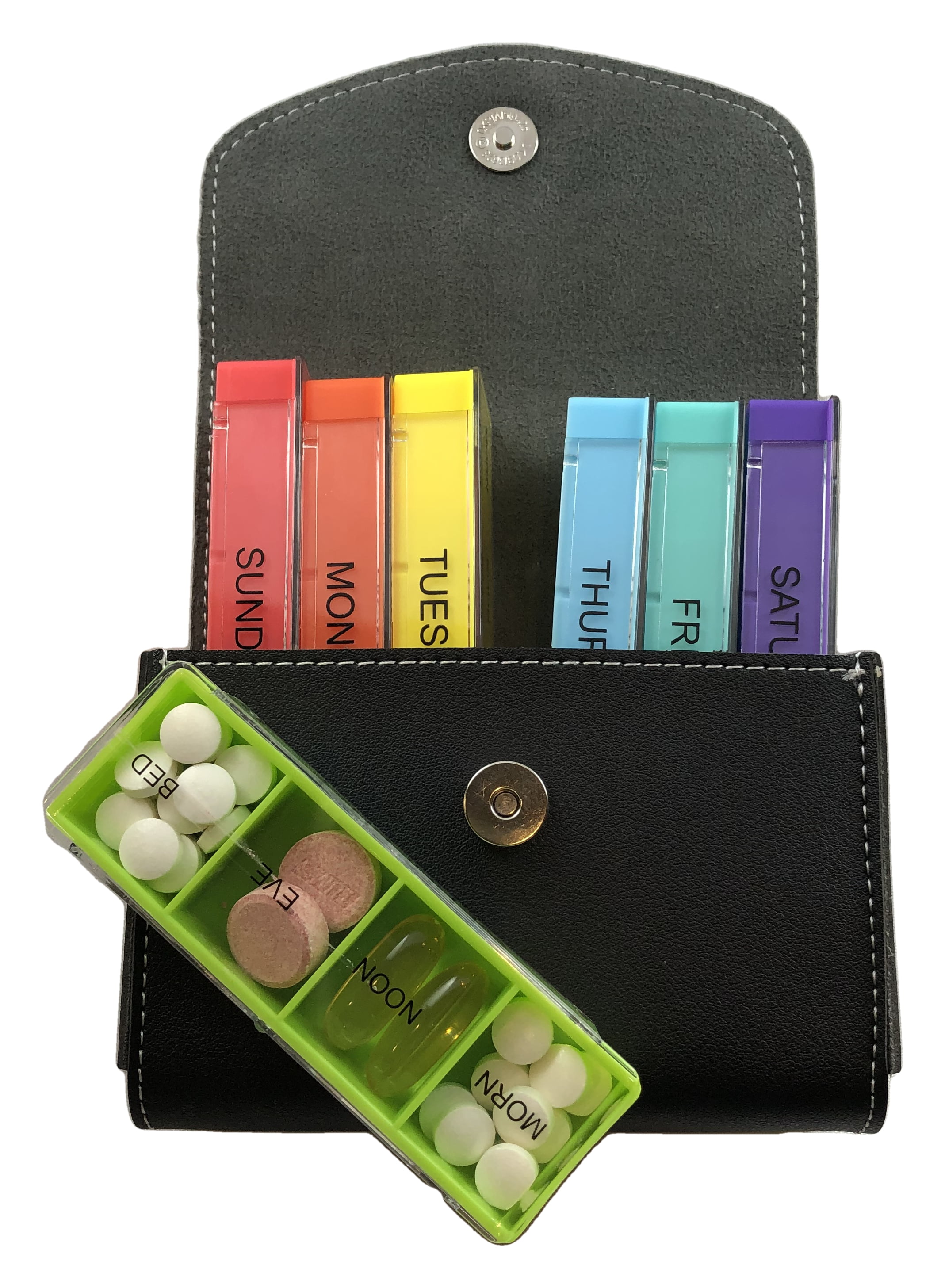 Pill Organizer Box Weekly Travel Case 7 Days Medicine Reminder