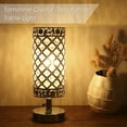 thumbnail image 4 of Labymos Crystal Bedside Table Lamp Decorative Desk Light with Dual USB Charging Port Modern, 4 of 6