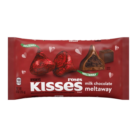 (1Bag) HERSHEY'S KISSES Meltaway, Valentine's Candy ,9 oz