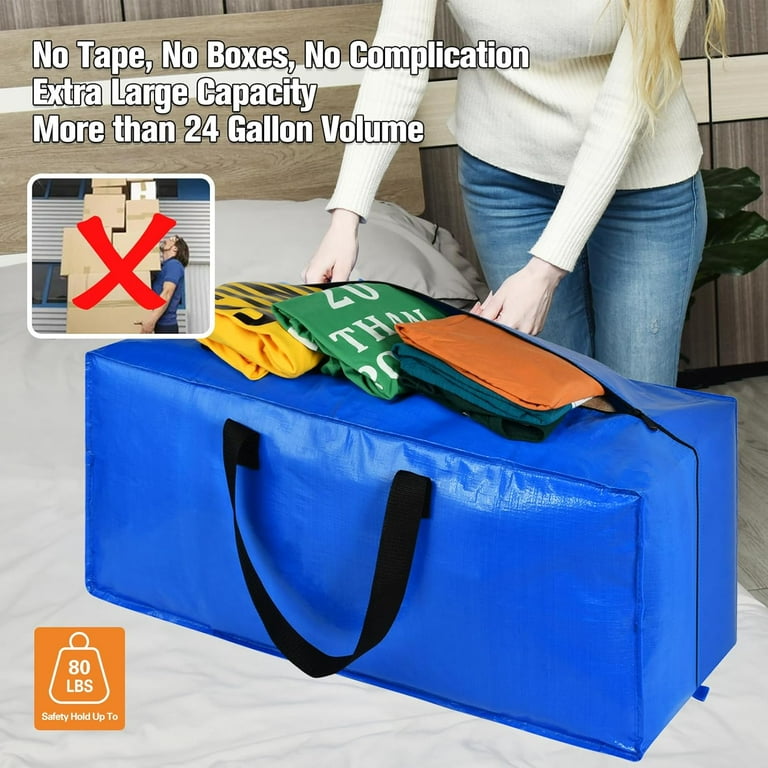 Heavy Duty Large Storage Bags, XL Blue Moving Bags for College