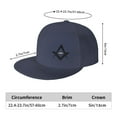thumbnail image 2 of DouZhe Flat Brim Cap Snapback Hat, Freemason Compass Eye Prints Adjustable Blue Adult Baseball Cap, 2 of 6