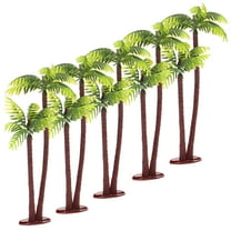 FRCOLOR Plastic Miniature Palm Tree Decor Bonsai Craft Green 5Pcs Diy Decor