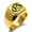 Gold, variant on Stainless Steel Letter G Initial Old English Monogram Engraved Engraved Square Flat Top Biker Style Polished Signet Ring