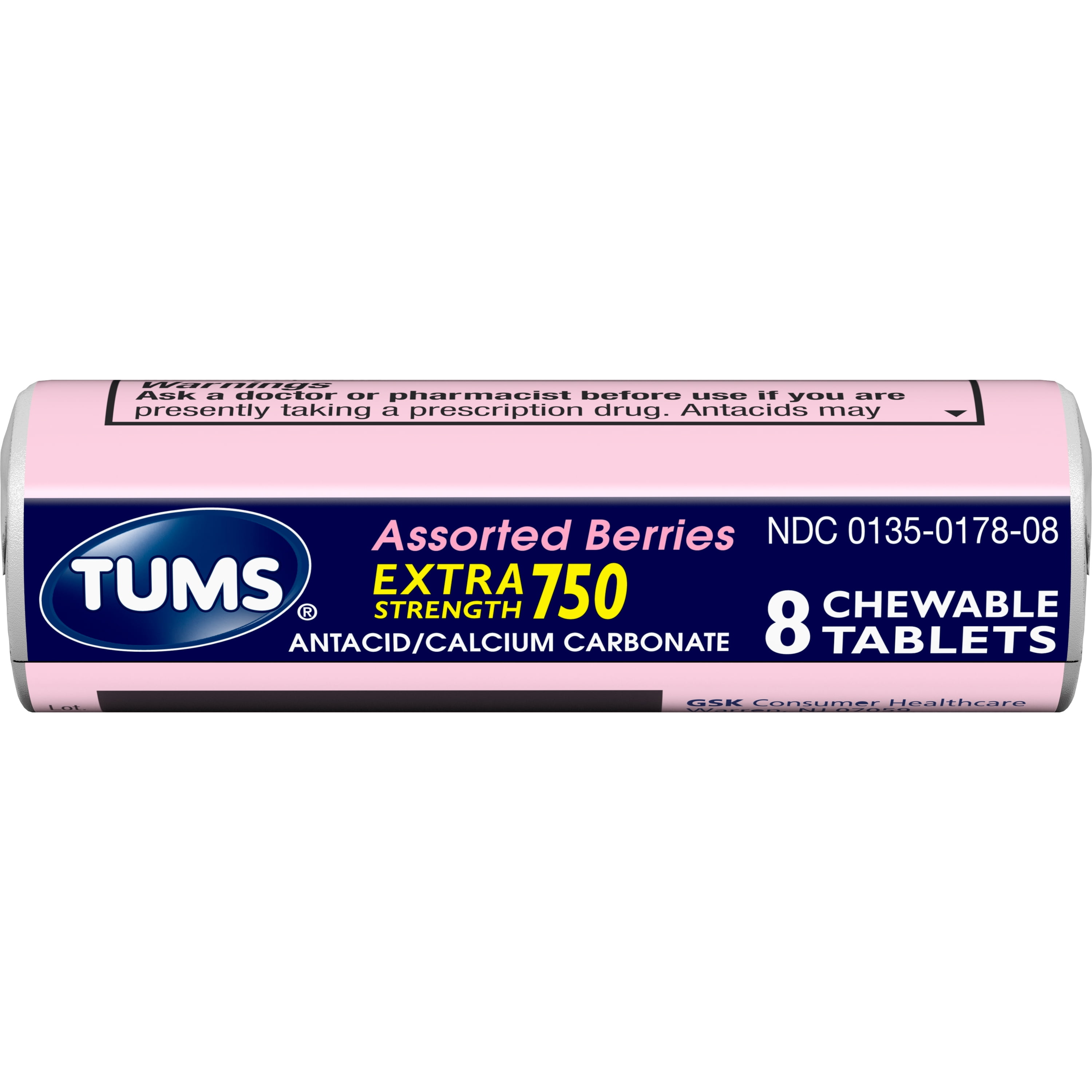 TUMS Extra Strength Assorted Berries Antacid Chewable Tablets for