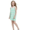 thumbnail image 3 of Cute Dresses for Teen Girls with Pockets 2025 5-14 Years Kids Cute Stripe Printed Spaghetti Strap Pullover Beach Mini Sun Dress, 3 of 5