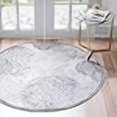 thumbnail image 3 of Unique Loom Aberdeen Tone-on-Tone Area Rug Round 4' x 4' Gray/Ivory, 3 of 4