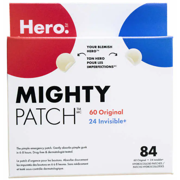 Hero Mighty Patch Original & Invisible+, 84-Count Pack