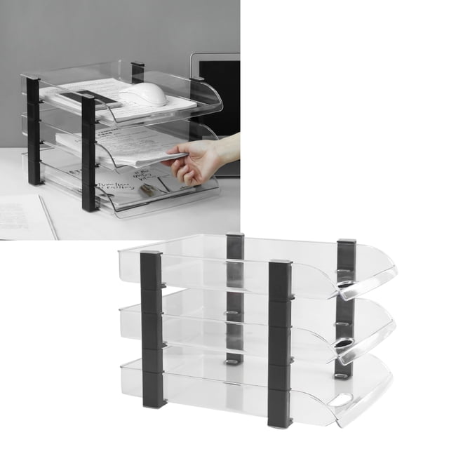 Estante de almacenamiento Jadeshay para archivos de oficina, Bandeja para cartas, acrílico