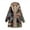 Green, variant on Women 2026 Winter Coat Vintage Boho Coat Warm Fleece Patchwork Jacket Button Up Long Sleeve Hooded Coat with Pocket