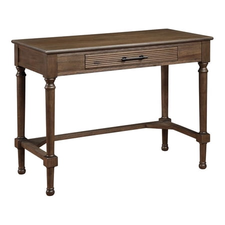 Beacon 40" Writing Desk with Drawer in Engineered Wood Brown Oak Finish