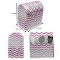 thumbnail image 4 of Pale Pink Stand Mixer Cover, Chevron Zigzag Pattern Twisted Parallel Lines in Vibrant Tones Graphic, Kitchen Appliance Organizer Bag Cover with Pockets, 5 Quarts, Magenta White, by Ambesonne, 4 of 4