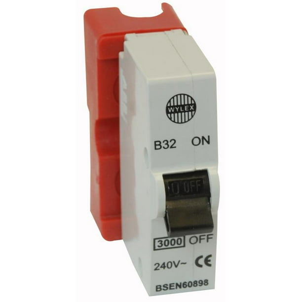 WYLEX Retro Fit 32A Plug In MCB Circuit Breaker, SP Type B