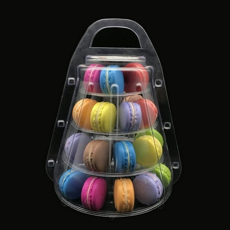

Esho 4/6 Layers Transparent Round Macaron Cake Display Stand Party Decor