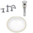 thumbnail image 1 of American Imaginations 16.5-in. W CSA Oval Bathroom Undermount Sink Set In White - Chrome Hardware - Overflow Drain Incl. AI-27097, 1 of 9