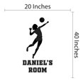 thumbnail image 4 of Sports Personalized Wall Decals for Girls Bedroom - Girl Volleyball Player Kicking Volleyball Player DIY & Creativity Custom Name Wall Sticker - Size: 20 In x 40 In, 4 of 4