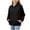 Black, variant on Domzest Unisex Sweatshirts Casual Long Sleeve Hoodie with Congaroo Pockets Kids Back to School Clothes Boys & Girls Black 110 Age:3-4Y
