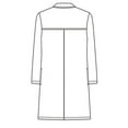 thumbnail image 4 of Panda Uniform Made To Order 40-Inches Unisex Notched Lapel 5 Button Full Sleeves Neckline Long Lab Coat, 4 of 5