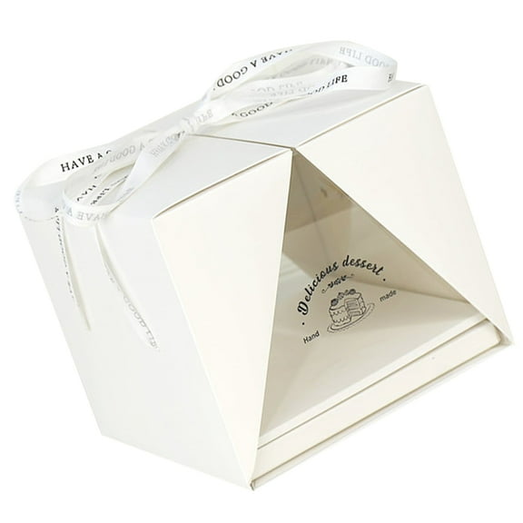 MLINS Portable 8inch Cake Box Clear Cake Carrier Birthday Cake Box Cake Packaging Box