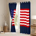 thumbnail image 3 of Manfei Classic Usa Flag Blackout Curtains Set of 2 (52x84 Each),Stars Stripe Curtain,White Navy, 3 of 7